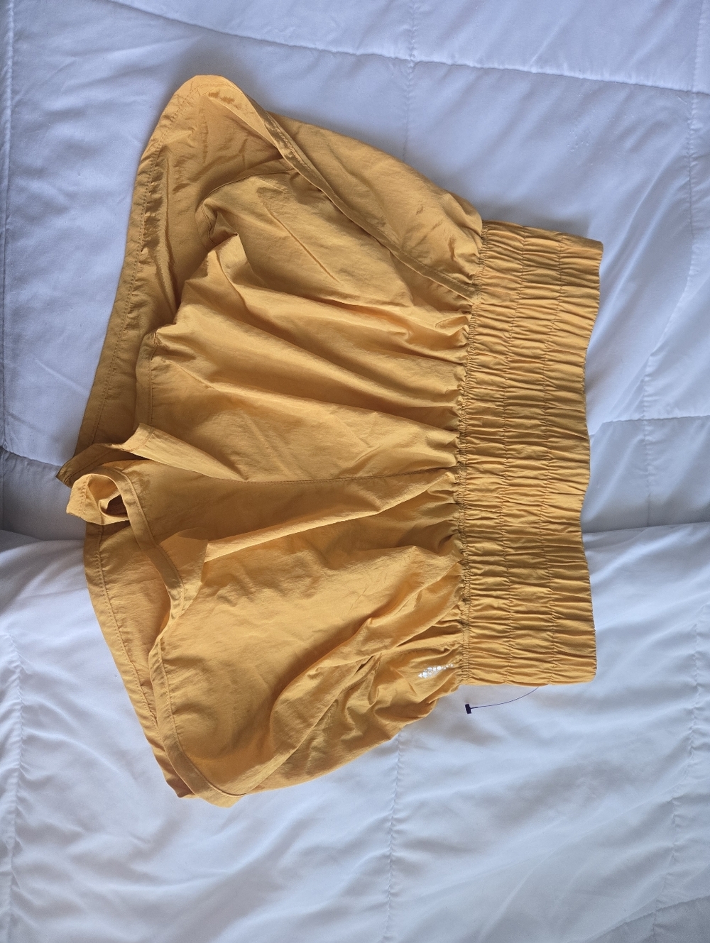 Free People Movement Women's Elastic Waist Yellow Gold Shorts Sz Xl